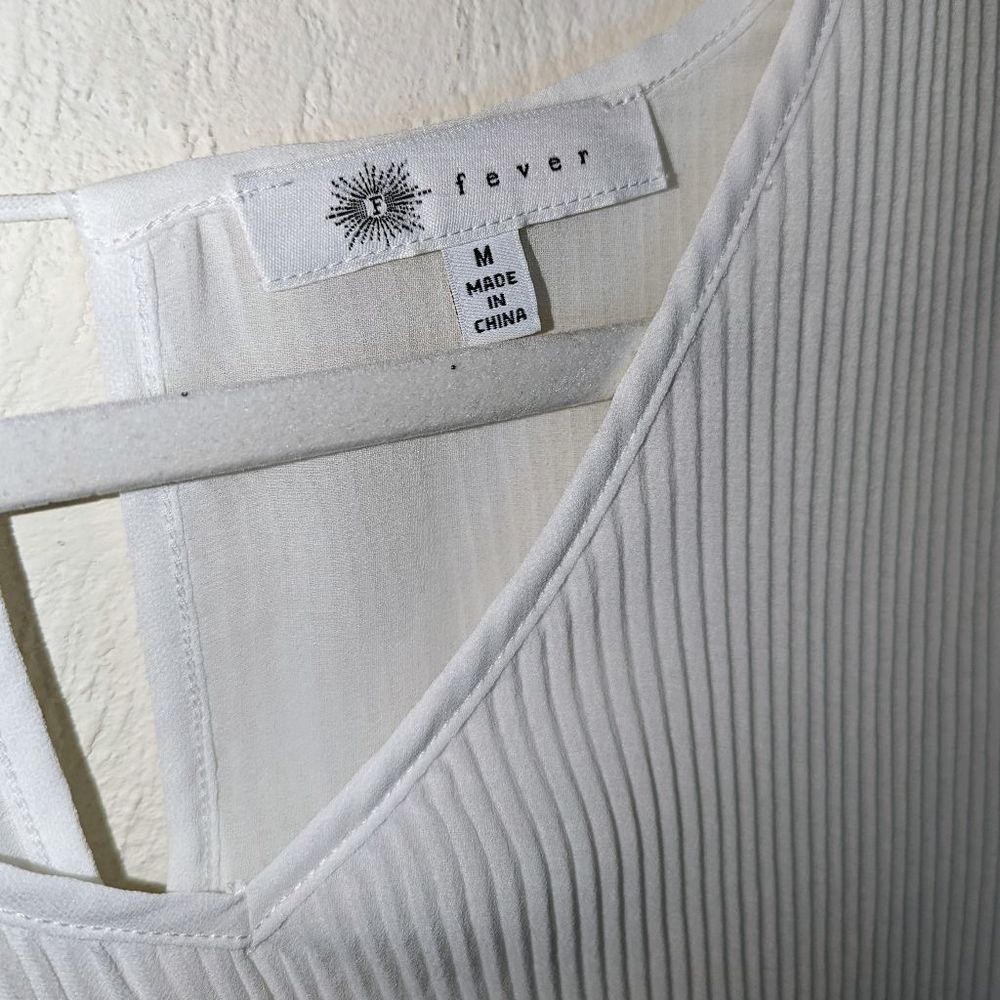 Fever Ribbed Long Sleeve Blouse Size Medium NWT - Picture 6 of 10